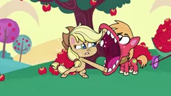 Size: 1920x1080 | Tagged: safe, derpibooru import, screencap, applejack, big macintosh, earth pony, pony, my little pony: pony life, spoiler:pony life s02e07, image, png, terrorarium