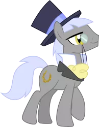 Size: 3000x3868 | Tagged: safe, artist:cloudyglow, derpibooru import, caesar, count caesar, earth pony, pony, the best night ever, .ai available, cutie mark, hat, high res, image, male, monocle, png, simple background, smiling, solo, top hat, transparent background, vector