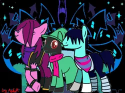 Size: 1080x802 | Tagged: safe, artist:agdapl, derpibooru import, ponified, earth pony, pony, base used, clothes, deltarune, hat, image, jpeg, scarf, signature, wizard hat