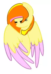 Size: 590x860 | Tagged: safe, artist:purplediamondcat, derpibooru import, oc, oc:lemon dream, pegasus, pony, eyes closed, female, image, mare, pegasus oc, png, solo, wings