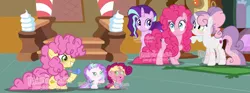 Size: 4268x1588 | Tagged: safe, artist:mainii-chan, deleted from derpibooru, derpibooru import, li'l cheese, pinkie pie, starlight glimmer, sweetie belle, oc, oc:mulberry, oc:star struck, pony, unicorn, the last problem, baby, baby pony, image, magical lesbian spawn, offspring, older, parent:cheese sandwich, parent:pinkie pie, parent:scootaloo, parent:starlight glimmer, parent:sweetie belle, parent:trixie, parents:cheesepie, parents:scootabelle, parents:startrix, png