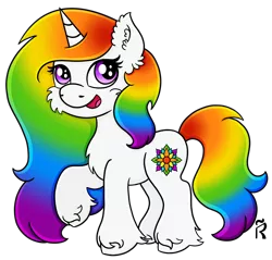 Size: 1600x1530 | Tagged: safe, artist:dawn-designs-art, derpibooru import, oc, oc:karma, unofficial characters only, pony, unicorn, cheek fluff, chest fluff, commission, commissions open, ear fluff, female, image, mare, multicolored hair, png, rainbow hair, simple background, solo, transparent background, unshorn fetlocks