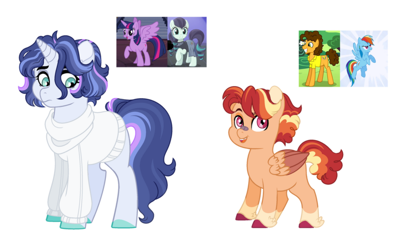 Size: 1280x761 | Tagged: safe, artist:roses-are-gold, derpibooru import, cheese sandwich, coloratura, rainbow dash, twilight sparkle, oc, pegasus, pony, unicorn, colt, female, image, magical lesbian spawn, male, mare, offspring, parent:cheese sandwich, parent:coloratura, parent:rainbow dash, parent:twilight sparkle, parents:cheesedash, parents:raralight, png, rara, simple background, transparent background