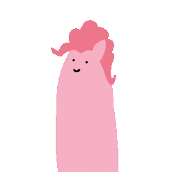 Size: 640x640 | Tagged: safe, artist:2merr, pinkie pie, earth pony, pony, animated, blob ponies, dancing, dot eyes, drawn on phone, drawthread, female, gif, image, requested art, simple background, smiling, solo, transparent background