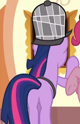 Size: 956x1473 | Tagged: safe, derpibooru import, screencap, twilight sparkle, pony, unicorn, mmmystery on the friendship express, butt, cropped, deerstalker, female, hat, image, mare, plot, png, sherlock sparkle, solo, standing on two hooves, twibutt, unicorn twilight
