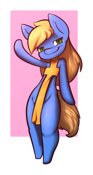 Size: 663x1242 | Tagged: safe, artist:afkregen, derpibooru import, oc, anthro, earth pony, semi-anthro, unguligrade anthro, anatomically incorrect, clothes, digital art, female, image, incorrect leg anatomy, looking at you, png, scarf, simple background, solo, solo female, tail, thighs, transparent background