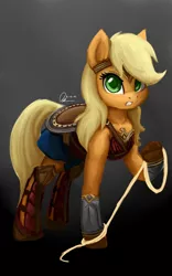 Size: 1600x2560 | Tagged: safe, artist:raphaeldavid, derpibooru import, applejack, earth pony, pony, armor, clothes, cosplay, costume, dc comics, dc extended universe, image, justice league, lasso, looking at you, png, rope, solo, wonder woman, wonderjack, zack snyder's justice league