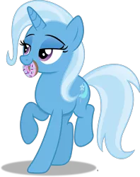 Size: 3519x4432 | Tagged: safe, artist:anime-equestria, derpibooru import, trixie, pony, unicorn, donut, eyeshadow, female, food, horn, image, lidded eyes, makeup, mare, mouth hold, png, simple background, solo, transparent background, vector