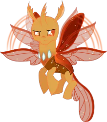 Size: 5403x6166 | Tagged: safe, artist:lincolnbrewsterfan, derpibooru import, oc, oc:venerate, unofficial characters only, changedling, changeling, angry, battle stance, buzzing wings, changedling oc, changeling oc, colored pupils, colorful, derpibooru exclusive, determination, determined, determined face, determined look, furious, horn, image, inkscape, male, motion blur, motion lines, orange changeling, orange (color), orange eyes, png, rhinestone, rhinestones, .svg available, vector, wings
