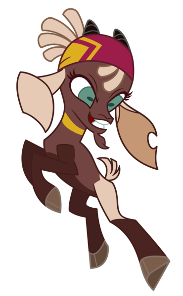 Size: 3431x5562 | Tagged: safe, derpibooru import, edit, them's fightin' herds, alternate costumes, captain bravura, community related, image, png, shanty (tfh), solo