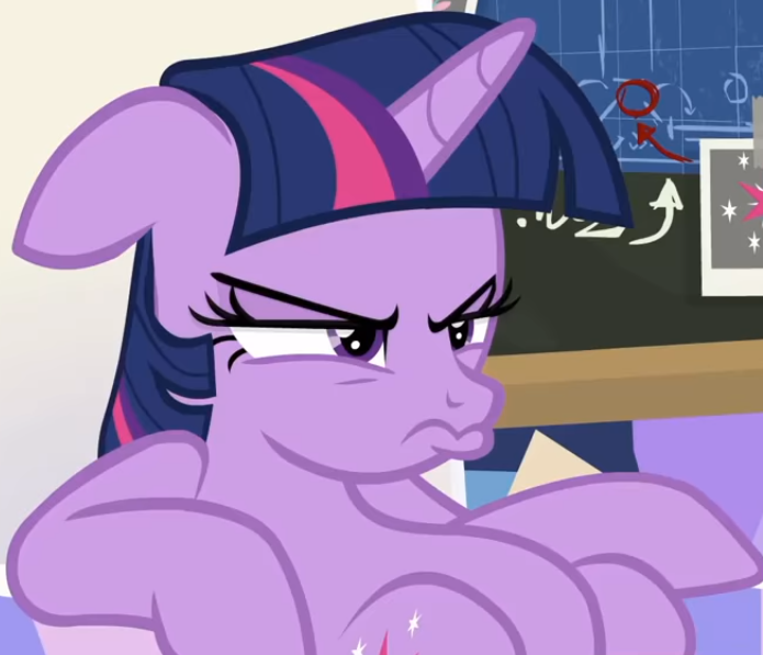 Size: 695x597 | Tagged: safe, derpibooru import, screencap, twilight sparkle, twilight sparkle (alicorn), alicorn, pony, sparkle's seven, angry, chalkboard, cropped, cute, female, floppy ears, friendship throne, grumpy, grumpy twilight, image, madorable, mare, png, pouting, sitting, slouching, solo, throne, twiabetes