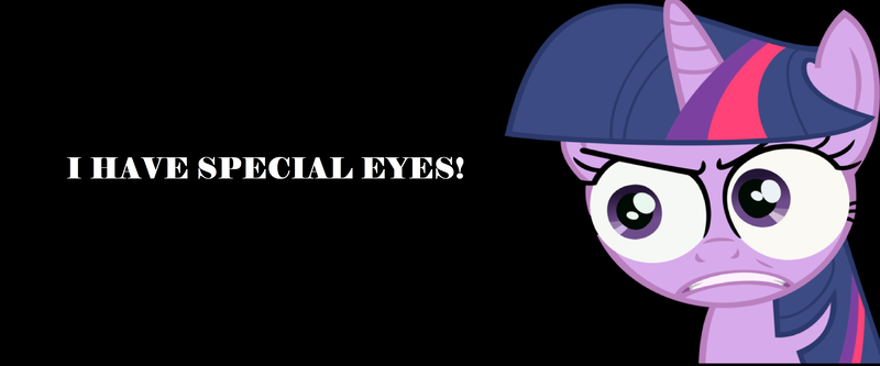 Size: 7984x3328 | Tagged: safe, artist:choopy, artist:twilyisbestpone, derpibooru import, twilight sparkle, pony, unicorn, black background, derpibooru exclusive, eye, eye bulging, eyes, faic, female, image, mare, meme, my brand, png, simple background, solo, special eyes, twilight sparkle is best facemaker, unicorn twilight, wat