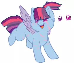 Size: 798x687 | Tagged: safe, artist:admirariadopts, artist:pupinstine, derpibooru import, oc, oc:magical lightning bolt, unofficial characters only, pegasus, pony, baby, baby pony, base used, blank flank, eye clipping through hair, female, filly, foal, image, magical lesbian spawn, offspring, parent:rainbow dash, parent:twilight sparkle, parents:twidash, png, scar, simple background, solo, spread wings, white background, wings