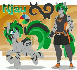 Size: 4096x3724 | Tagged: safe, artist:tatemil, derpibooru import, oc, oc:njau, anthro, plantigrade anthro, pony, zebra, clothes, image, jpeg, reference sheet