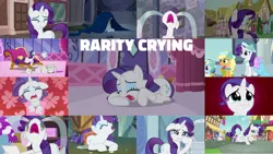 Size: 1280x721 | Tagged: safe, derpibooru import, edit, edited screencap, editor:quoterific, screencap, applejack, rainbow dash, rarity, starlight glimmer, twilight sparkle, twilight sparkle (alicorn), alicorn, earth pony, pony, unicorn, a canterlot wedding, a dog and pony show, castle mane-ia, fame and misfortune, forever filly, inspiration manifestation, magical mystery cure, sisterhooves social, suited for success, tanks for the memories, the cart before the ponies, the cutie map, the gift of the maud pie, carousel boutique, clothes, crying, cute, drama queen, dress, eyes closed, female, filly, filly rarity, food, hatless, ice cream, image, makeup, male, mare, marshmelodrama, missing accessory, nose in the air, ocular gushers, open mouth, png, puppy dog eyes, raribetes, rarity being rarity, robe, running, running away, running makeup, sad, sitting, smiling, solo, stallion, tears of joy, teeth, trio, trio female, volumetric mouth, wavy mouth, wedding dress, younger