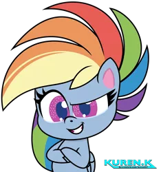 Size: 1900x2026 | Tagged: safe, artist:kuren247, derpibooru import, rainbow dash, pegasus, pony, my little pony: pony life, cocked eyebrow, grin, image, png, show accurate, simple background, smiling, solo, transparent background, vector