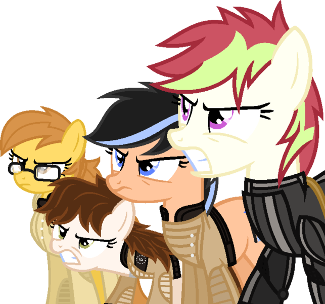 Size: 772x720 | Tagged: safe, artist:pegasski, derpibooru import, oc, unofficial characters only, earth pony, pony, fallout equestria, angry, armor, bust, clothes, earth pony oc, eyelashes, female, glasses, gritted teeth, image, looking up, mare, png, simple background, transparent background