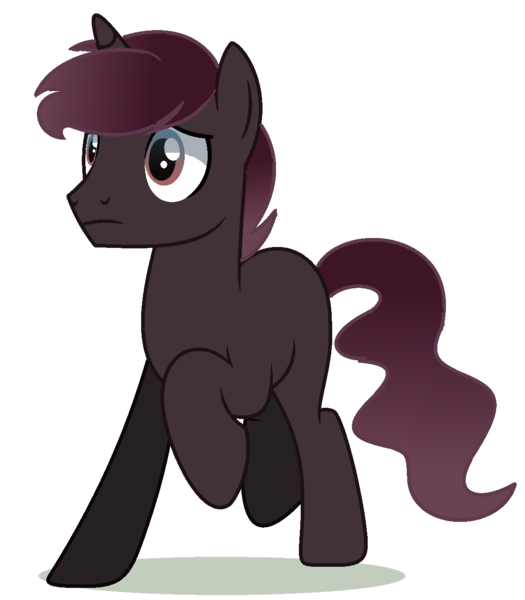 Size: 1168x1336 | Tagged: safe, artist:venomous-cookietwt, derpibooru import, oc, pony, unicorn, image, male, offspring, parent:king sombra, parent:pinkie pie, parents:sombrapie, png, simple background, solo, stallion, transparent background