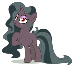 Size: 1280x1142 | Tagged: safe, artist:venomous-cookietwt, derpibooru import, oc, pony, unicorn, female, image, mare, offspring, parent:cozy glow, parent:king sombra, png, simple background, solo, transparent background