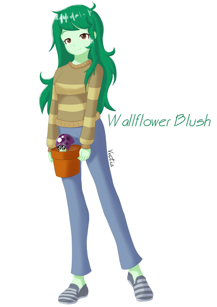 Size: 4961x7016 | Tagged: safe, derpibooru import, wallflower blush, human, equestria girls, image, png, scaredy-shroom