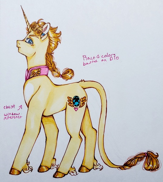 Size: 2619x2927 | Tagged: safe, artist:theartoffallensakura, derpibooru import, ponified, classical unicorn, pony, unicorn, cloven hooves, giorno giovanna, image, jojo's bizarre adventure, jpeg, leonine tail, solo, unshorn fetlocks