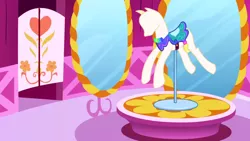 Size: 1280x720 | Tagged: safe, derpibooru import, screencap, the ticket master, background, carousel boutique, image, liminal space, mannequin, mirror, no pony, png, scenic ponyville