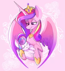 Size: 2294x2517 | Tagged: safe, artist:reborn3580, derpibooru import, princess cadance, princess flurry heart, alicorn, pony, baby, baby pony, bust, cute, cutedance, duo, eyes closed, female, filly, flurrybetes, high res, image, lidded eyes, mare, mother and child, mother and daughter, png, sleeping
