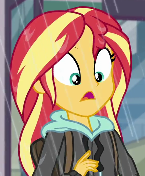 Size: 562x680 | Tagged: safe, derpibooru import, screencap, sunset shimmer, eqg summertime shorts, equestria girls, monday blues, cropped, image, png, solo, wet hair