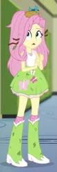 Size: 201x604 | Tagged: safe, derpibooru import, screencap, fluttershy, bird, eqg summertime shorts, equestria girls, monday blues, cropped, image, messy, nest, png, solo