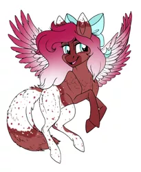 Size: 4740x5784 | Tagged: safe, artist:celestial-rainstorm, derpibooru import, oc, oc:bacon bits, pegasus, pony, wolf, wolf pony, absurd resolution, colored wings, female, gradient wings, image, jpeg, mare, simple background, solo, white background, wings