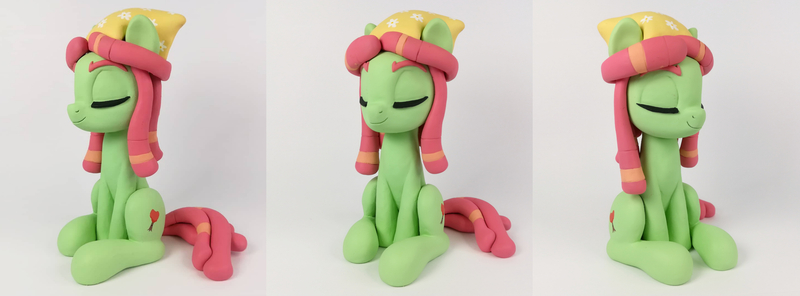 Size: 5184x1920 | Tagged: safe, artist:sparkle257, derpibooru import, tree hugger, pony, eyes closed, figurine, image, irl, jpeg, photo, solo