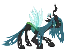 Size: 3307x2339 | Tagged: safe, artist:culu-bluebeaver, derpibooru import, edit, queen chrysalis, changeling, changeling queen, crown, digital, digital art, female, horn, image, jewelry, png, regalia, simple background, transparent background, vector, wings