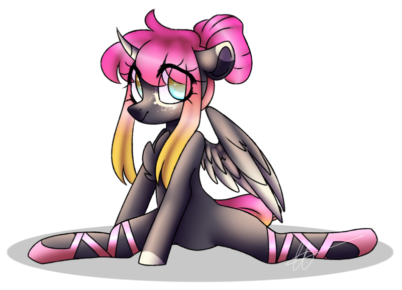 Size: 1732x1252 | Tagged: safe, artist:lynesssan, derpibooru import, oc, oc:lucy, alicorn, pony, flexible, image, png, simple background, solo, splits, transparent background