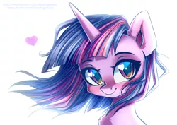 Size: 1414x1000 | Tagged: safe, artist:chaosangeldesu, derpibooru import, twilight sparkle, pony, bust, chest fluff, cute, ear fluff, female, heart eyes, image, mare, png, portrait, solo, twiabetes, wingding eyes