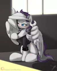 Size: 1200x1500 | Tagged: safe, artist:miniferu, derpibooru import, oc, oc:velocity, pegasus, pony, clothes, female, image, jpeg, solo