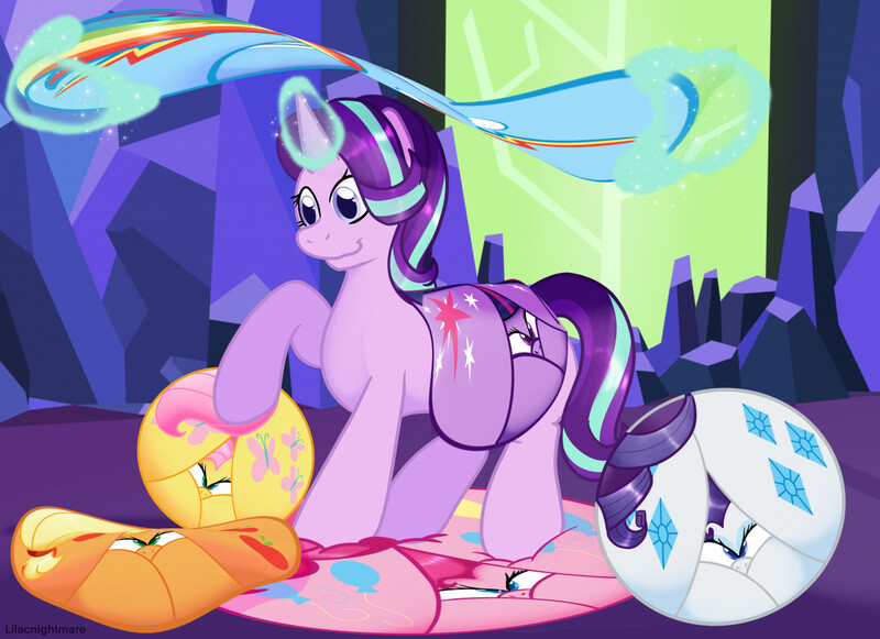 Size: 1280x930 | Tagged: questionable, artist:lilacnightmare, derpibooru import, part of a set, applejack, fluttershy, pinkie pie, rainbow dash, rarity, starlight glimmer, twilight sparkle, twilight sparkle (alicorn), alicorn, earth pony, pegasus, unicorn, appleball, ball, both cutie marks, curled up, flattened, flattening, flutterball, image, inanimate object, inanimate tf, jpeg, magic, mane six, meme, morph ball, part of a series, pinkieball, rainball, rariball, transformation, twiball