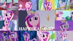 Size: 1280x721 | Tagged: safe, derpibooru import, edit, edited screencap, editor:quoterific, screencap, pinkie pie, princess cadance, twilight sparkle, twilight sparkle (alicorn), alicorn, crystal pony, earth pony, pony, unicorn, a canterlot wedding, a flurry of emotions, equestria games (episode), equestria girls, equestria girls (movie), games ponies play, once upon a zeppelin, the crystal empire, the crystalling, three's a crowd, twilight's kingdom, ^^, crown, cute, cutedance, diapinkes, eyes closed, female, filly, filly cadance, filly twilight sparkle, image, jewelry, jpeg, magic, mare, night, open mouth, regalia, smiling, telekinesis, twilight's castle, unicorn twilight, younger