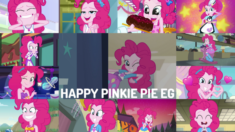 Size: 1280x720 | Tagged: safe, derpibooru import, edit, edited screencap, editor:quoterific, screencap, pinkie pie, a case for the bass, coinky-dink world, eqg summertime shorts, equestria girls, equestria girls (movie), equestria girls series, friendship games, friendship math, guitar centered, movie magic, rainbow rocks, rollercoaster of friendship, spring breakdown, sunset's backstage pass!, super squad goals, the craft of cookies, twilight under the stars, spoiler:eqg series (season 2), spoiler:eqg specials, ^^, cake, clothes, cute, cutie mark, cutie mark on clothes, diapinkes, eyes closed, female, food, geode of sugar bombs, grin, image, jewelry, magical geodes, necklace, offscreen character, one eye closed, one-piece swimsuit, open mouth, png, smiling, sunset, sweat, swimsuit, tanktop, tongue out, wavy mouth, wink