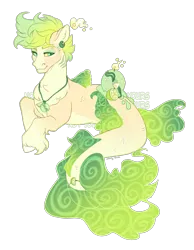 Size: 1637x2107 | Tagged: safe, artist:shady-bush, derpibooru import, oc, original species, scented pony, seapony (g4), image, male, png, simple background, solo, transparent background