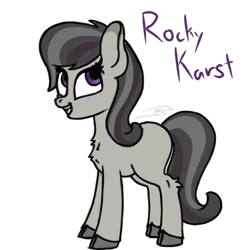 Size: 768x768 | Tagged: safe, artist:soctavia, derpibooru import, oc, oc:rocky karst, unofficial characters only, pony, chest fluff, cloven hooves, cute, cute little fangs, fangs, female, happy, image, mare, png, simple background, solo, transparent background
