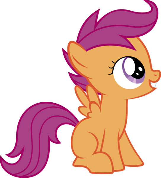 Size: 4050x4469 | Tagged: safe, artist:baumkuchenpony, derpibooru import, scootaloo, pegasus, pony, absurd resolution, female, filly, gritted teeth, image, png, simple background, sitting, smiling, solo, transparent background, vector