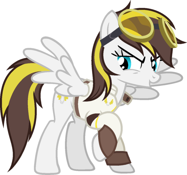 Size: 1151x1081 | Tagged: safe, artist:pegasski, derpibooru import, oc, oc:ruffian, pegasus, pony, clothes, female, goggles, image, mare, png, simple background, solo, transparent background