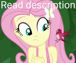 Size: 1080x893 | Tagged: suggestive, alternate version, artist:twinet, derpibooru import, edit, edited screencap, screencap, fluttershy, bird, equestria girls, legend of everfree, advertisement, advertisement in description, big breasts, bikini, breasts, busty fluttershy, clothes, female, hairpin, image, outdoors, png, solo, solo female, songbird, swimsuit, swimsuit edit