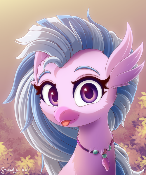 Size: 2000x2400 | Tagged: safe, artist:symbianl, derpibooru import, silverstream, hippogriff, :p, cute, diastreamies, image, png, solo, tongue out