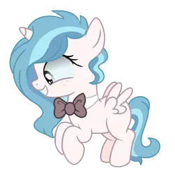 Size: 1096x1068 | Tagged: safe, artist:venomous-cookietwt, derpibooru import, oc, alicorn, pony, bowtie, female, filly, image, offspring, parent:cozy glow, parent:shining armor, png, solo