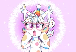 Size: 6327x4320 | Tagged: safe, artist:confetticakez, derpibooru import, oc, oc:confetti cupcake, unofficial characters only, bat pony, pony, bat pony oc, bat wings, glasses, image, png, solo, wings