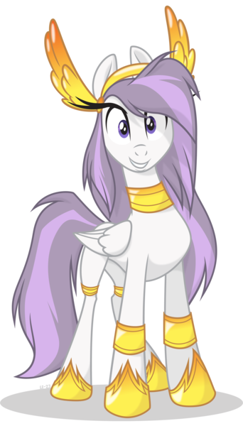 Size: 2135x3751 | Tagged: safe, artist:le-23, derpibooru import, oc, oc:athena (shawn keller), pegasus, pony, barely pony related, eyelashes, female, grin, guardian of the three kingdoms, guardians of pondonia, image, jewelry, looking at you, mare, margarita paranormal, necklace, pegasus oc, png, regalia, simple background, smiling, solo, transparent background, wings