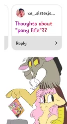 Size: 540x1000 | Tagged: safe, artist:cocolove2176, derpibooru import, discord, fluttershy, draconequus, pegasus, pony, my little pony: pony life, ask, discoshy, female, image, jpeg, male, mare, shipping, straight, wings