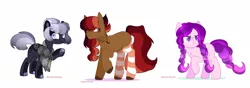 Size: 1280x449 | Tagged: safe, artist:glorymoon, derpibooru import, oc, unofficial characters only, earth pony, pony, braid, clothes, female, image, jpeg, mare, simple background, socks, striped socks, white background