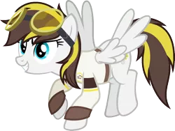 Size: 1249x940 | Tagged: safe, artist:pegasski, derpibooru import, oc, oc:ruffian, pegasus, pony, base used, clothes, female, goggles, image, mare, png, shirt, simple background, solo, transparent background